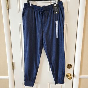Member's Mark Mens Jogger Pants Large Navy Blue Stretch Moisture Wicking
